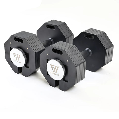 FITWAY 80lb Adjustable Dumbbell Pair