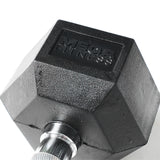 Mega Fitness - Rubber Hex Dumbbells Set 5-50lbs with Stand