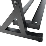 Mega Fitness - Rubber Hex Dumbbells Set 5-50lbs with Stand