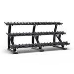 Element Fitness 3-Tier Fixed Pro-Style Dumbbell Saddle Rack | 15 Pairs