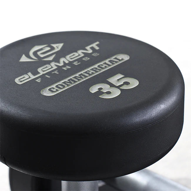 Element Fitness 5 50LB Round Dumbbell Set with Stand HomeFit