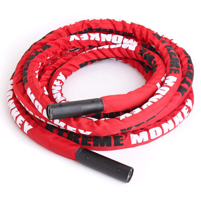 XM FITNESS Commercial 30' Battle Rope with Sleeve – HomeFit Exercise ...